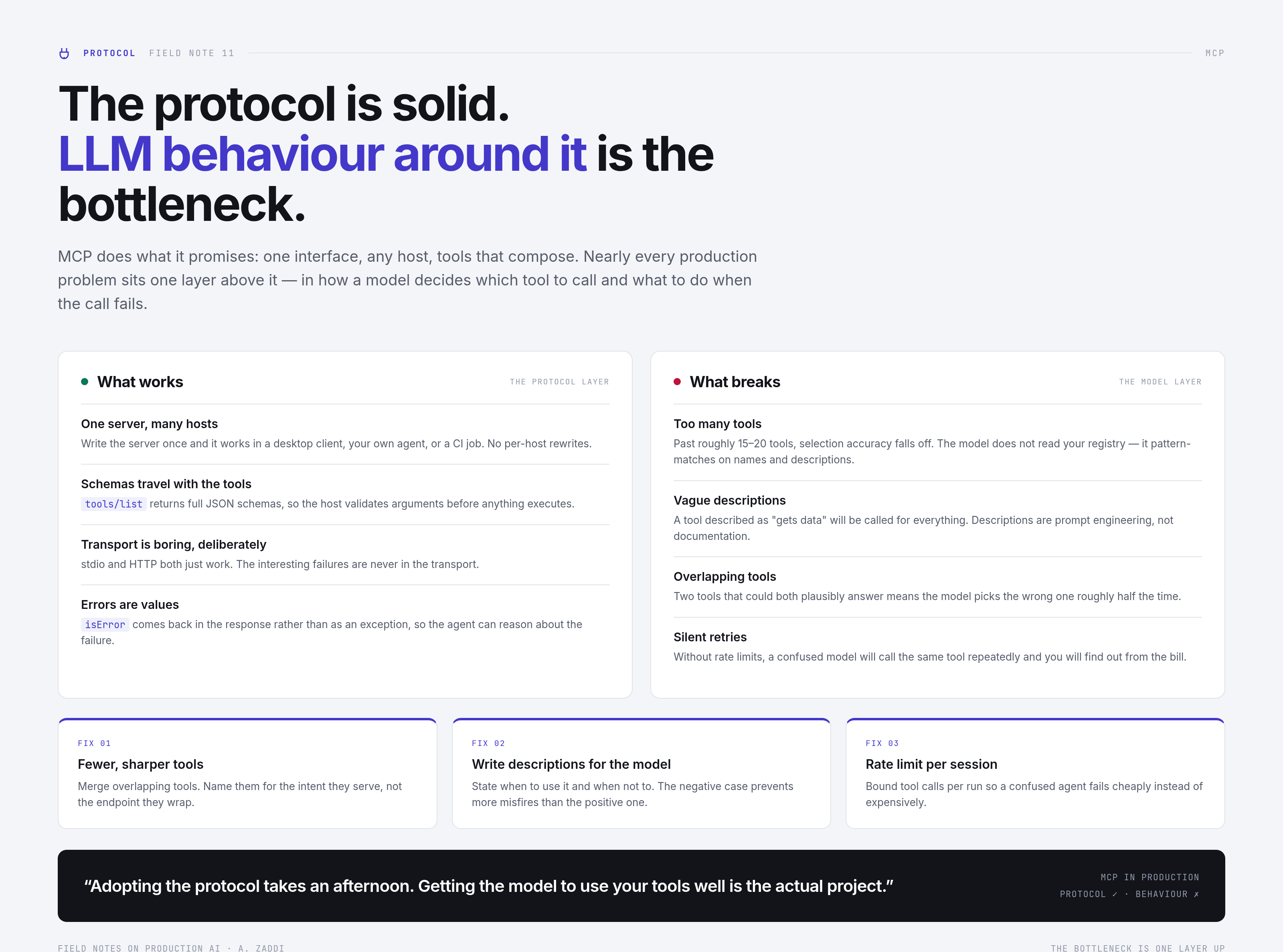 MCP in Production — What Works and What Breaks